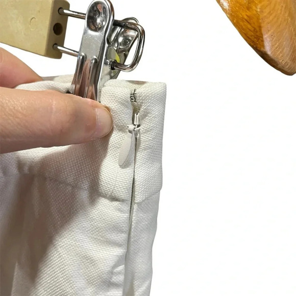 J CREW ~ White 100% Linen Suit Pants Pleated Lined Size 4 - Picture 5 of 14